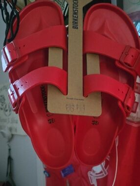 Nwot.Mens Or Womans Size 45 Eur..Birkenstock Arizona EVAmaee Sheeesh Worn 1tm